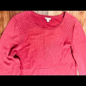 J Jill red crop sweater dress ankle length